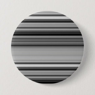 Cute black grey stripes 7.5 cm round badge