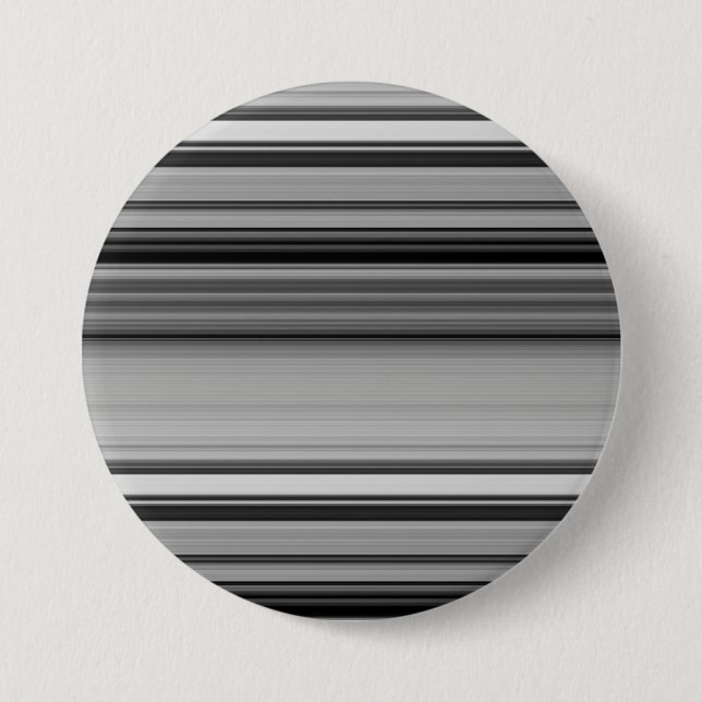Cute black grey stripes 7.5 cm round badge (Front)
