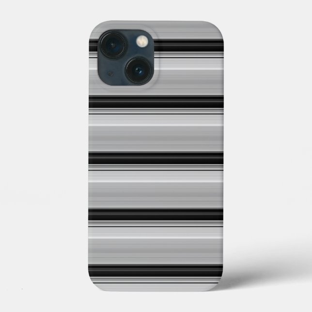 Cute black grey stripes Case-Mate iPhone case (Back)