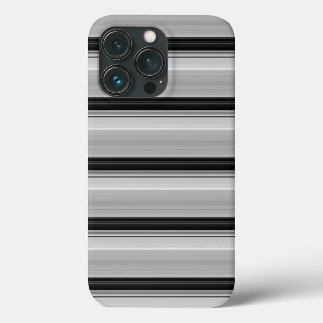 Cute black grey stripes Case-Mate iPhone case (Back)