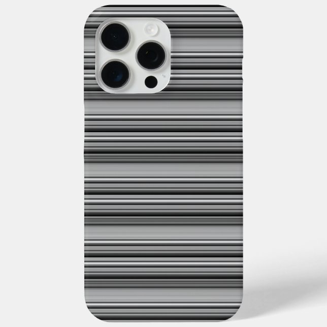 Cute black grey stripes  Case-Mate iPhone case (Back)
