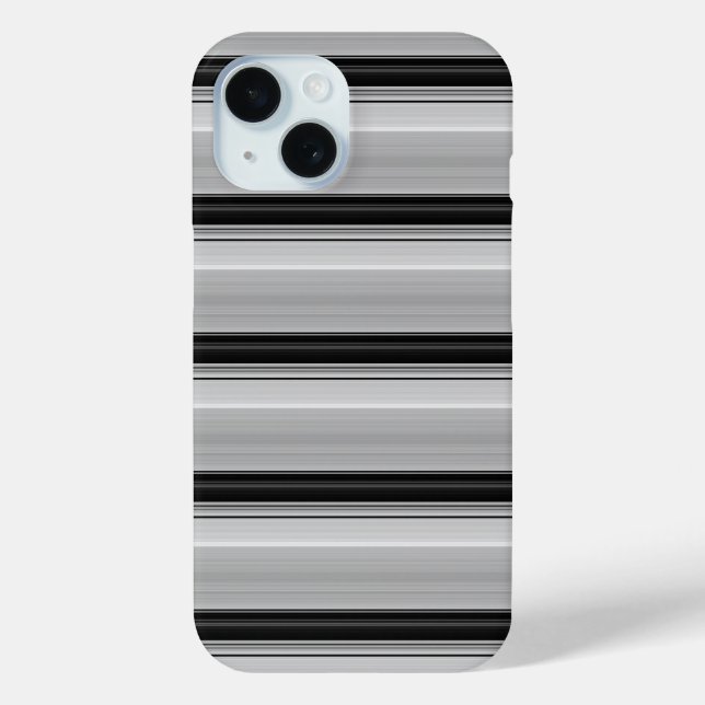 Cute black grey stripes Case-Mate iPhone case (Back)