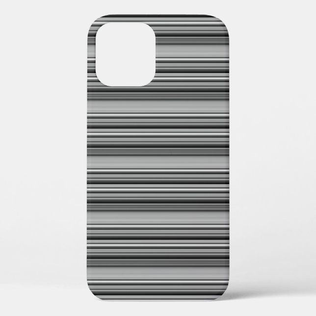 Cute black grey stripes  Case-Mate iPhone case (Back)