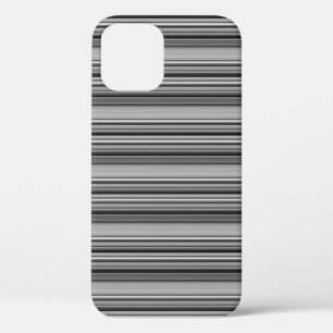 Cute black grey stripes  iPhone 12 case
