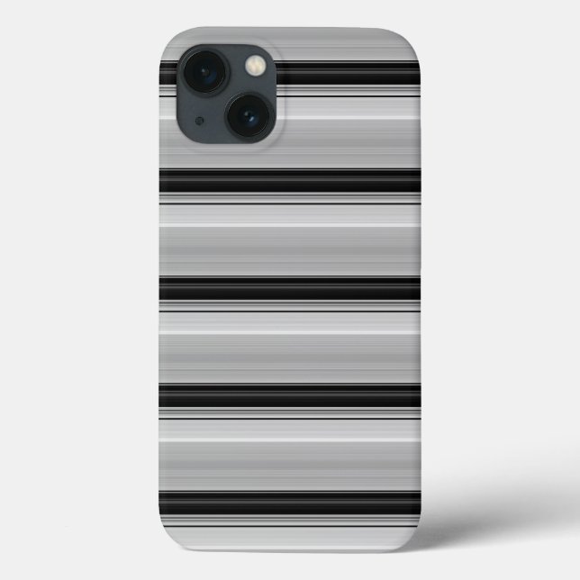Cute black grey stripes Case-Mate iPhone case (Back)