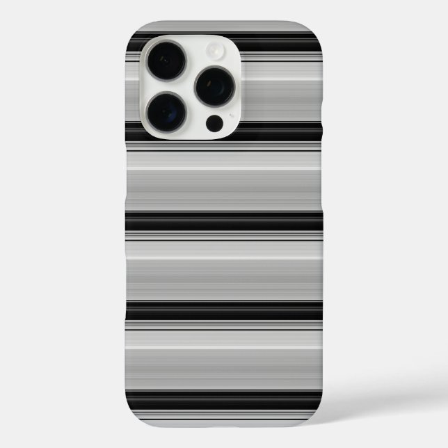 Cute black grey stripes Case-Mate iPhone case (Back)