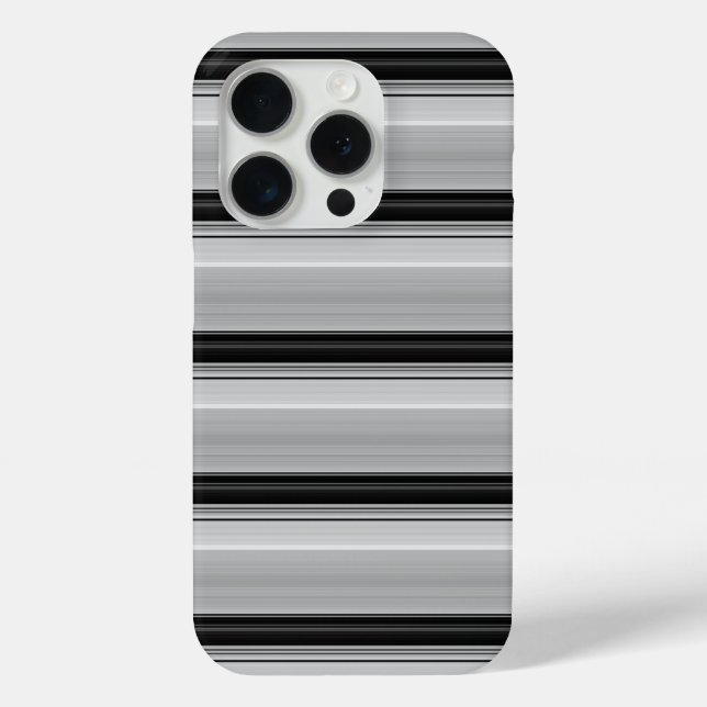 Cute black grey stripes Case-Mate iPhone case (Back)