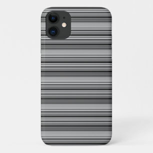 Cute black grey stripes iPhone 11 case
