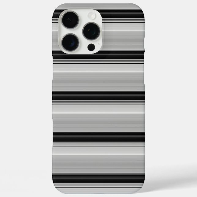Cute black grey stripes Case-Mate iPhone case (Back)