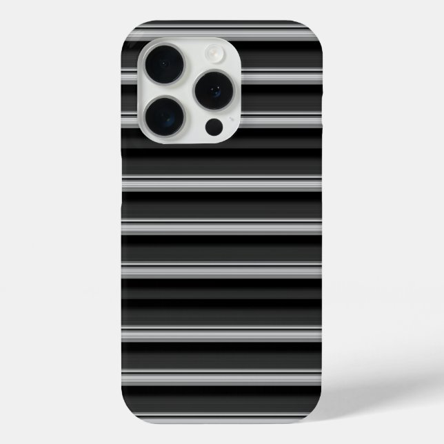 Cute black grey stripes Case-Mate iPhone case (Back)