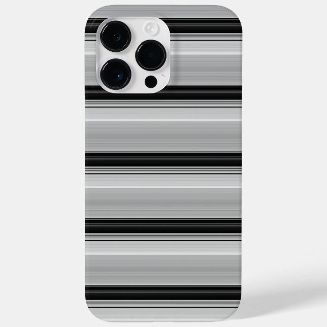 Cute black grey stripes Case-Mate iPhone case (Back)