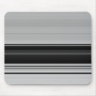 Cute black grey stripes mouse pad