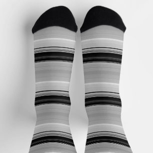 Cute black grey stripes socks