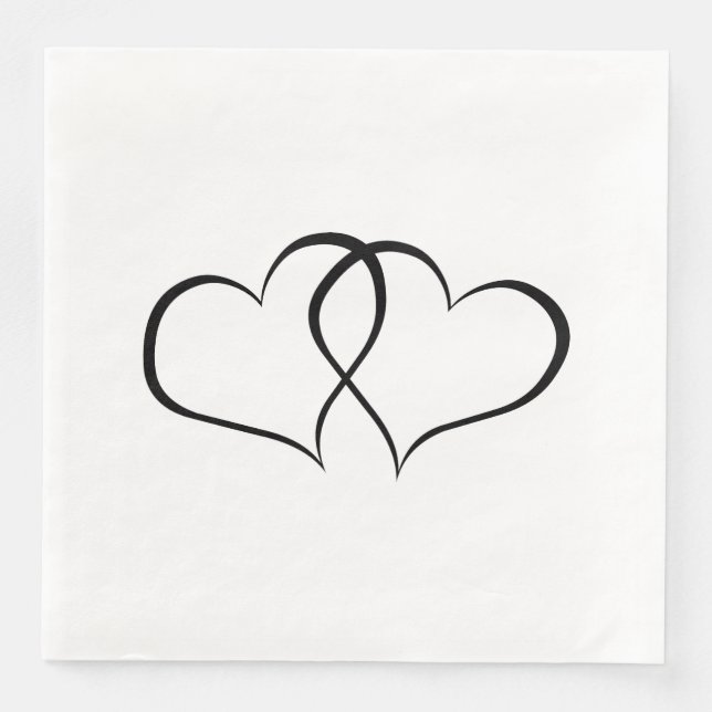 Cute black hearts napkin (Front)