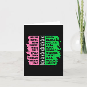 Cute Black History Month Aka Fun Tee Black History Card