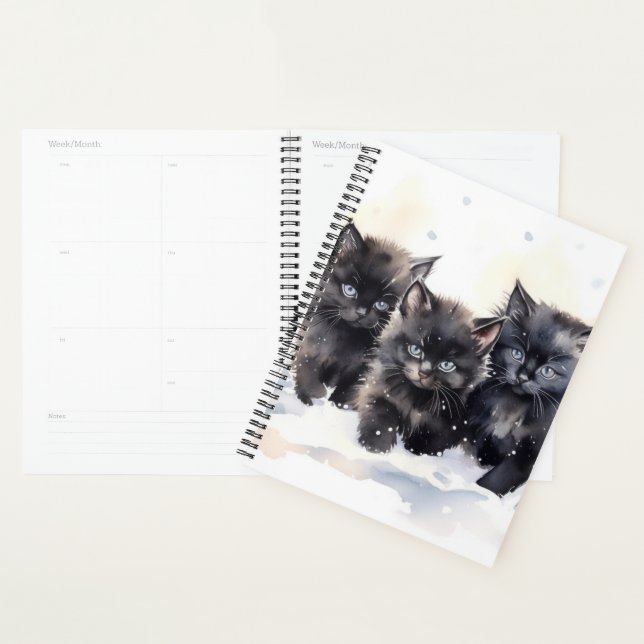 Cute Black Kittens  Planner (Display)