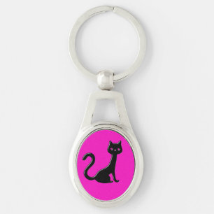 Cute Black Kitty Keychain