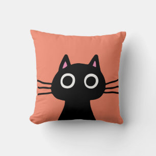 Cute Black Kitty Quirky Pet Cat Lover's Cushion