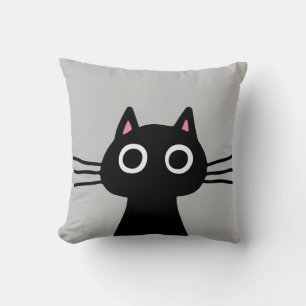 Cute Black Kitty Quirky Pet Cat Lover's Cushion