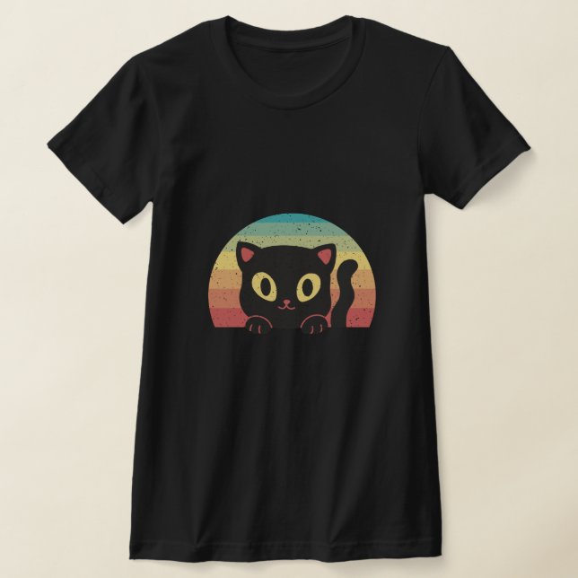 Cute black kitty T-Shirt (Laydown)