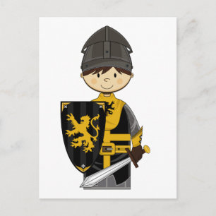 Cute Black Knight Postcard
