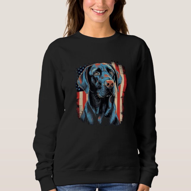 Cute Black Lab Black Labrador Retriever Puppy Dog  Sweatshirt (Front)
