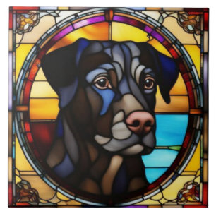 Cute Black Lab Decorative Tile