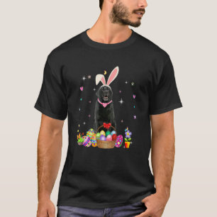 Cute Black Lab Easter Day Bunny Eggs Easter Costum T-Shirt