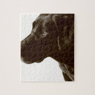 Cute Black Lab Jigsaw Puzzle
