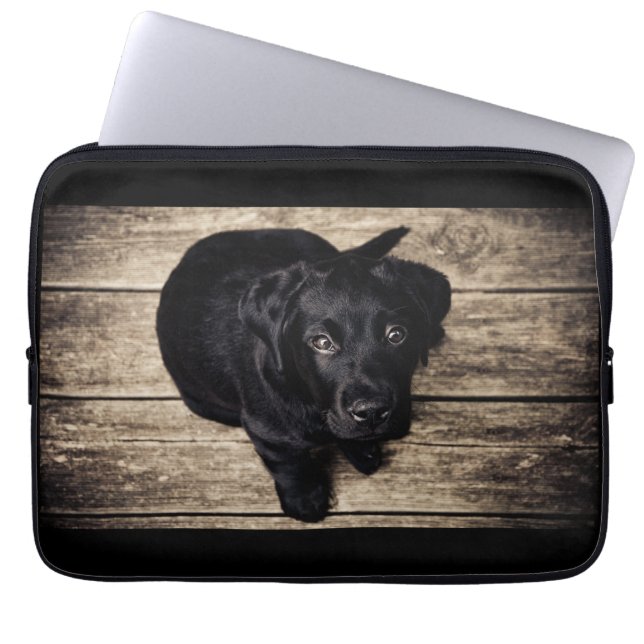 Cute Black Lab   Laptop Sleeve (Front)