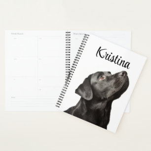 Cute Black Lab Puppy Dog Love Labrador Retriever P Planner