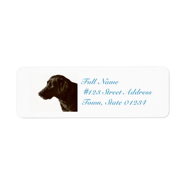 Cute Black Lab Return Address Label (Front)