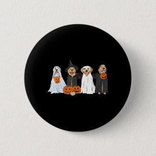 Cute Black Labrador Dog Halloween Ghost Dogs 6 Cm Round Badge