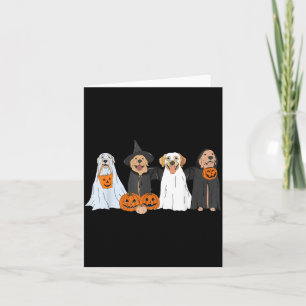 Cute Black Labrador Dog Halloween Ghost Dogs Card