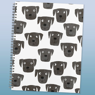 Cute Black Labrador Retriever Dog Art Planner