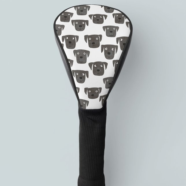 Cute Black Labrador Retriever Dog Golf Head Cover (Creator Uploaded)