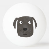 Cute Black Labrador Retriever Dog Ping Pong Ball (Front)