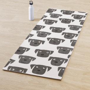 Cute Black Labrador Retriever Dog Yoga Mat