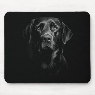 Cute Black Labrador Retriever Puppy Dog Face Lab Mouse Pad