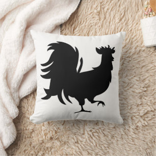 Cute Black lucky rooster Cushion