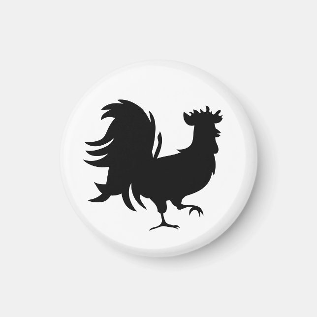 Cute Black lucky rooster   Magnet (Front)