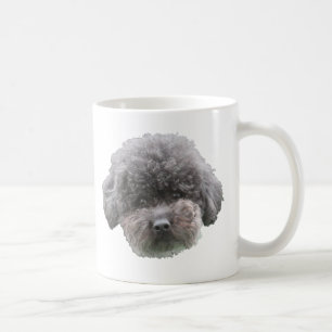 Cute black maltipoo dog face mug