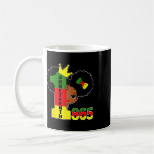 Cute Black Messy Bun Juneteenth Celebrating 1865 G Coffee Mug