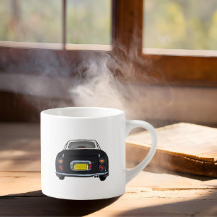 Cute Black Nissan Figaro Car Espresso Mug