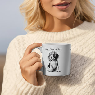 Cute Black on White My Cottage Pet  Coffee Mug