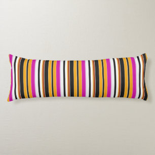 Cute black orange stripes body cushion