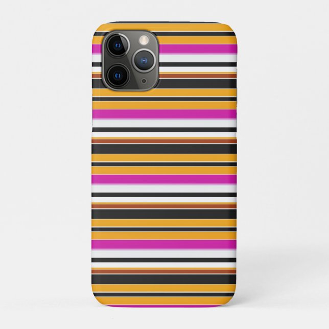 Cute black orange stripes Case-Mate iPhone case (Back)