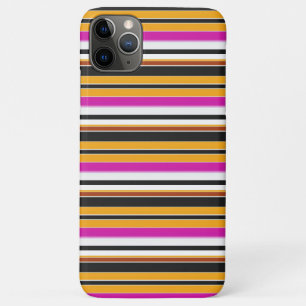 Cute black orange stripes iPhone 11 pro max case