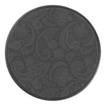 Cute black paisley pattern leggings hockey puck