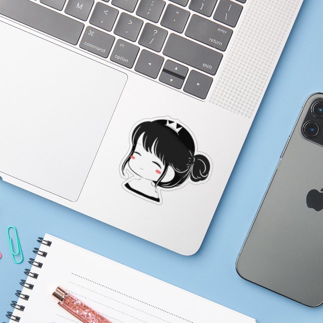 Cute Black Prince (Laptop w/ iPhone)